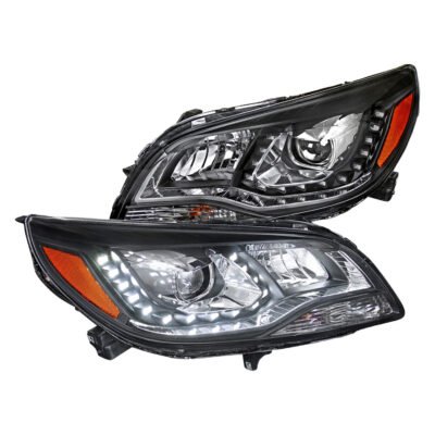Fits 2013-2015 Chevrolet Malibu Projector Headlights (Matte Black Housing/Clear Lens)