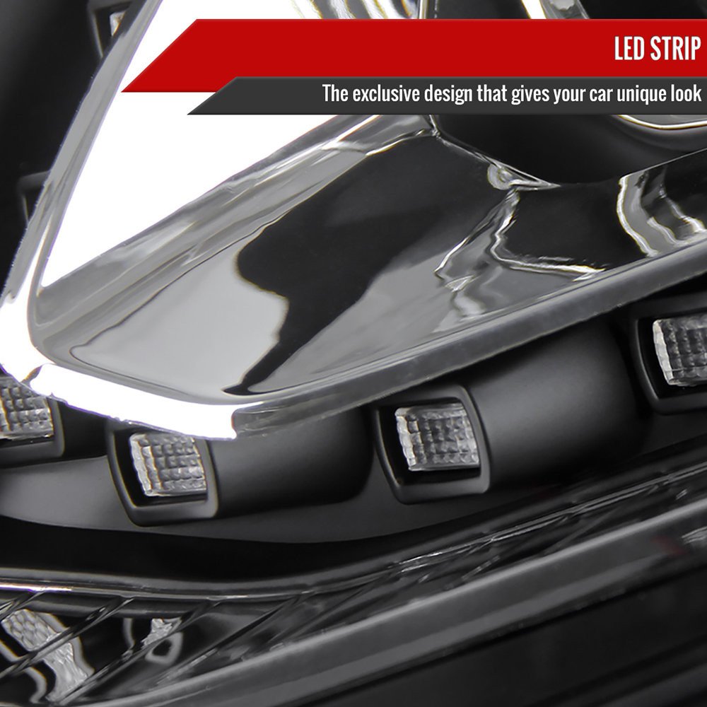 Fits 2013-2015 Chevrolet Malibu Projector Headlights (Matte Black Housing/Clear Lens) - Image 5