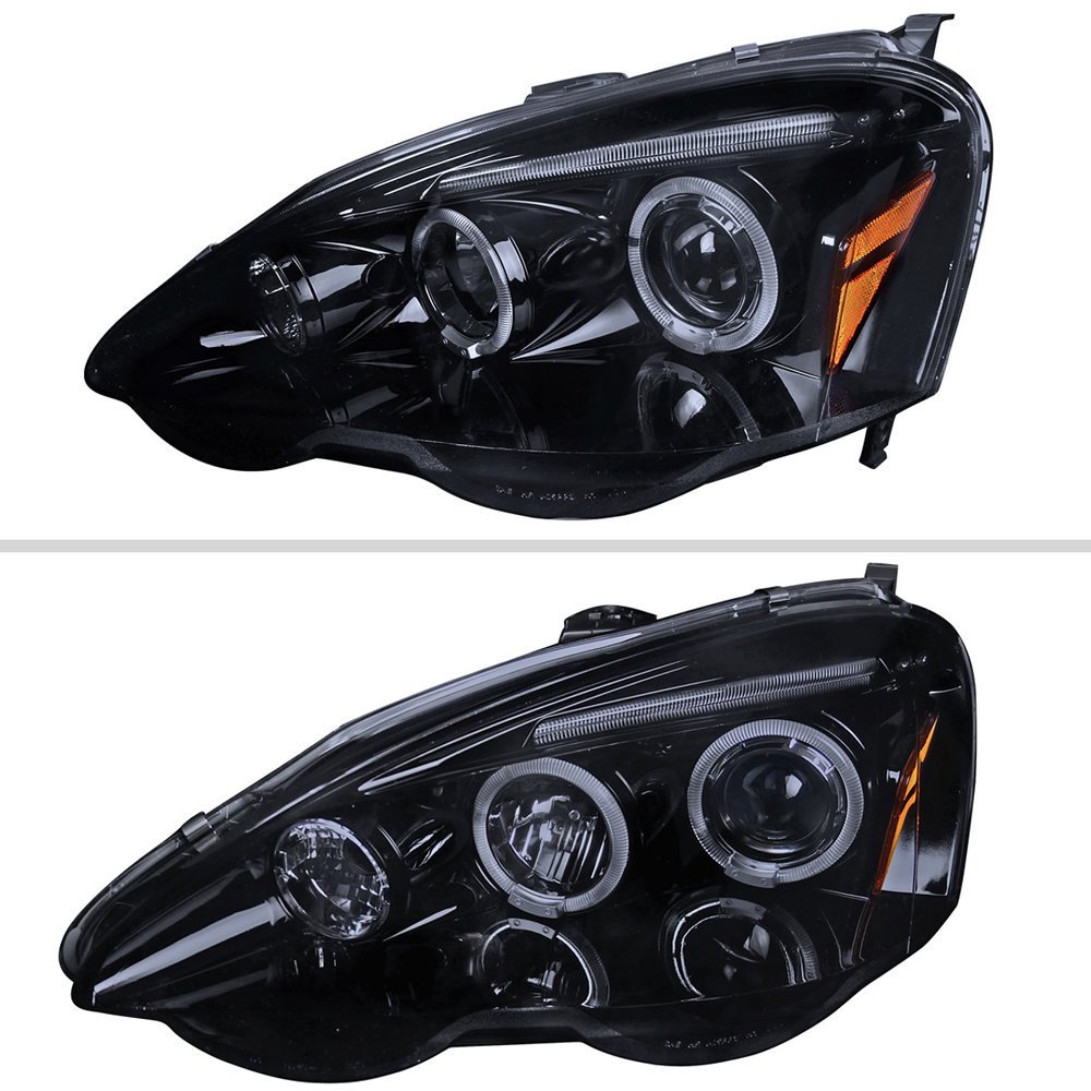 Fits 2002-2004 Acura RSX Dual Halo Projector Headlights (Glossy Black Housing/Smoked Lens) - Image 8