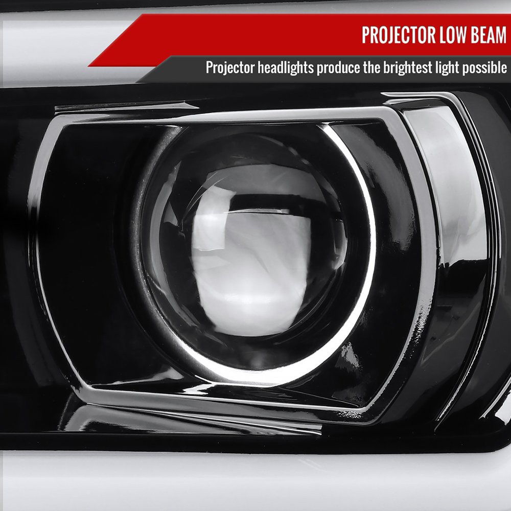 Fits 2007-2013 Toyota Tundra/ 2008-2017 Sequoia LED C-Bar Projector Headlights (Jet Black Housing/Clear Lens) - Image 7