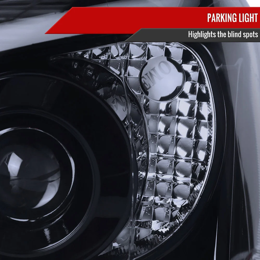 Fits 2004-2005 Subaru Impreza WRX/STI Outback Projector Headlights w/ LED Light Bar (Glossy Black Housing/Smoked Lens) - Image 5