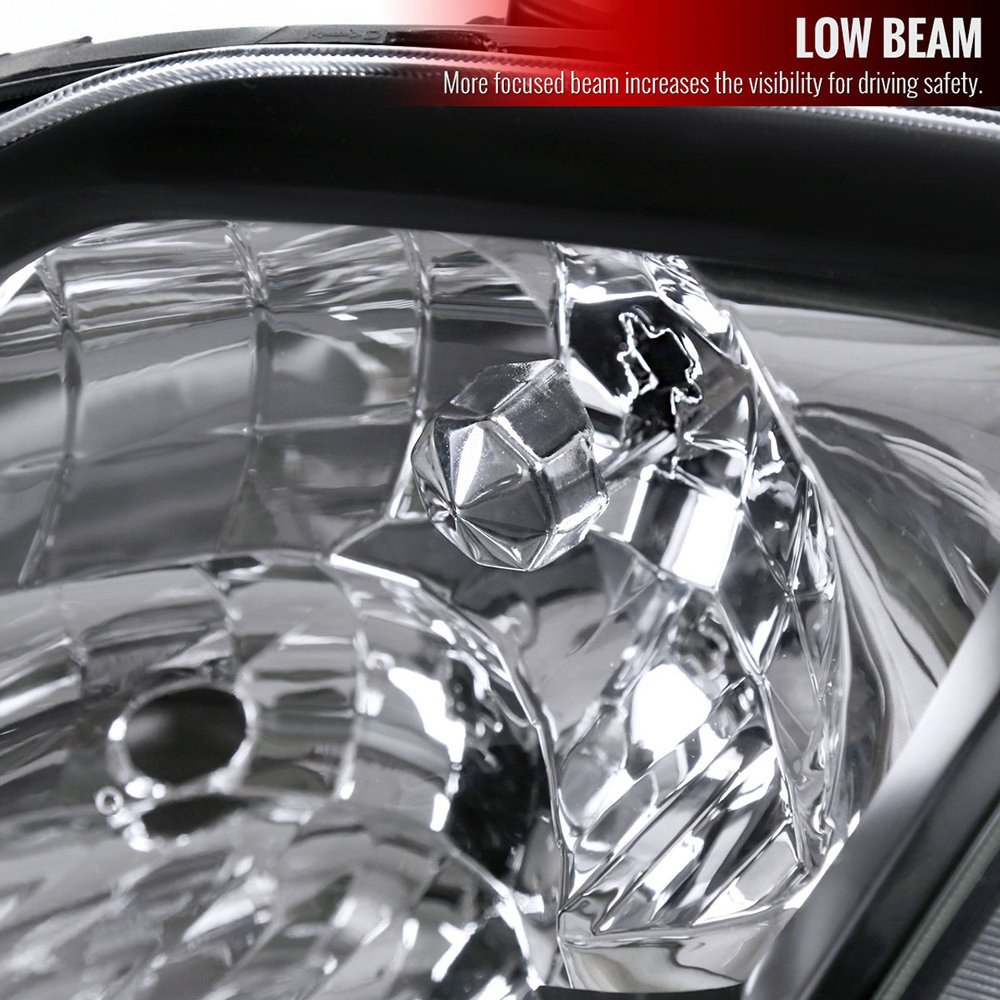 Fits 1997-2001 Honda Prelude Factory Style Headlights (Matte Black Housing/Clear Lens) - Image 7