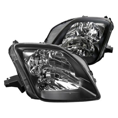 Fits 1997-2001 Honda Prelude Factory Style Headlights (Matte Black Housing/Clear Lens)