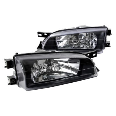 Fits 1995-2001 Subaru Impreza Factory Style Crystal Headlights (Matte Black Housing/Clear Lens)