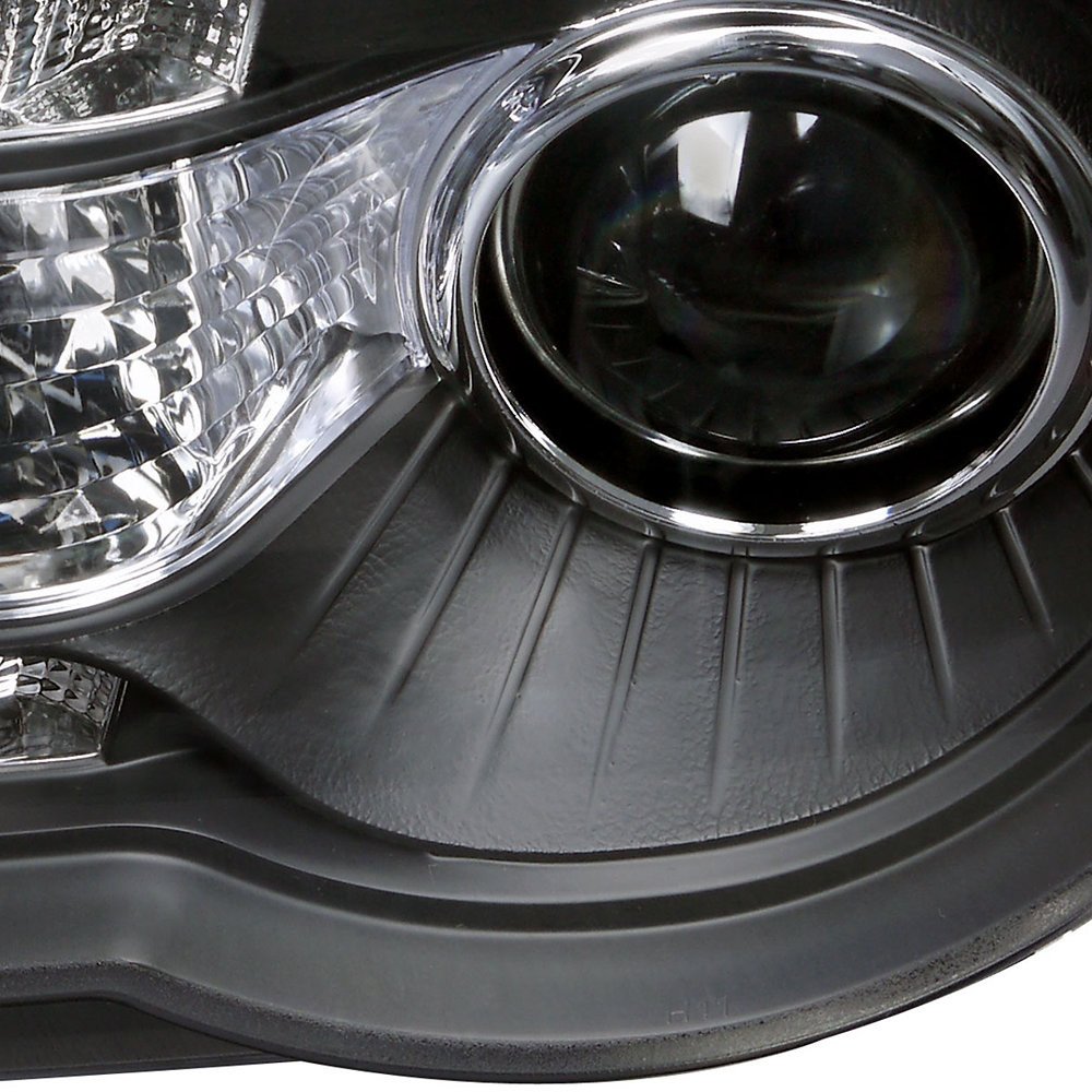 Fits 2005-2010 Chrysler 300 Projector Headlights w/ LED Light Strip (Matte Black Housing/Clear Lens) - Image 4