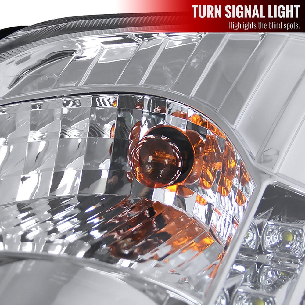 Fits 2003-2005 Nissan 350Z Projector Headlights w/ SMD LED Light Strip (Chrome Housing/Clear Lens) - Image 6
