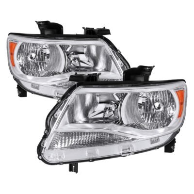 Fits 2015-2022 Chevrolet Colorado Factory Headlights (Chrome Housing / Clear Lens)