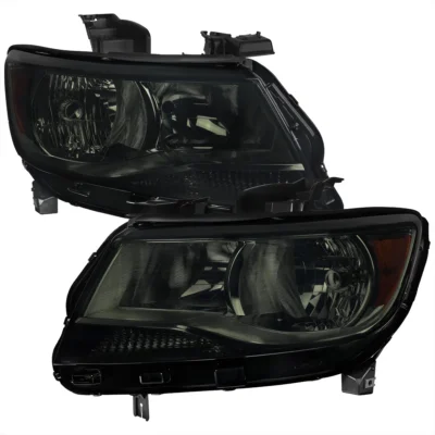 Fits 2015-2022 Chevrolet Colorado Factory Headlights (Chrome Housing / Smoked Lens)