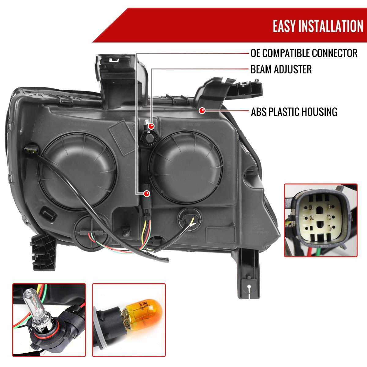 Fits 2015-2022 Chevrolet Colorado Factory Headlights (Chrome Housing / Smoked Lens) - Image 3
