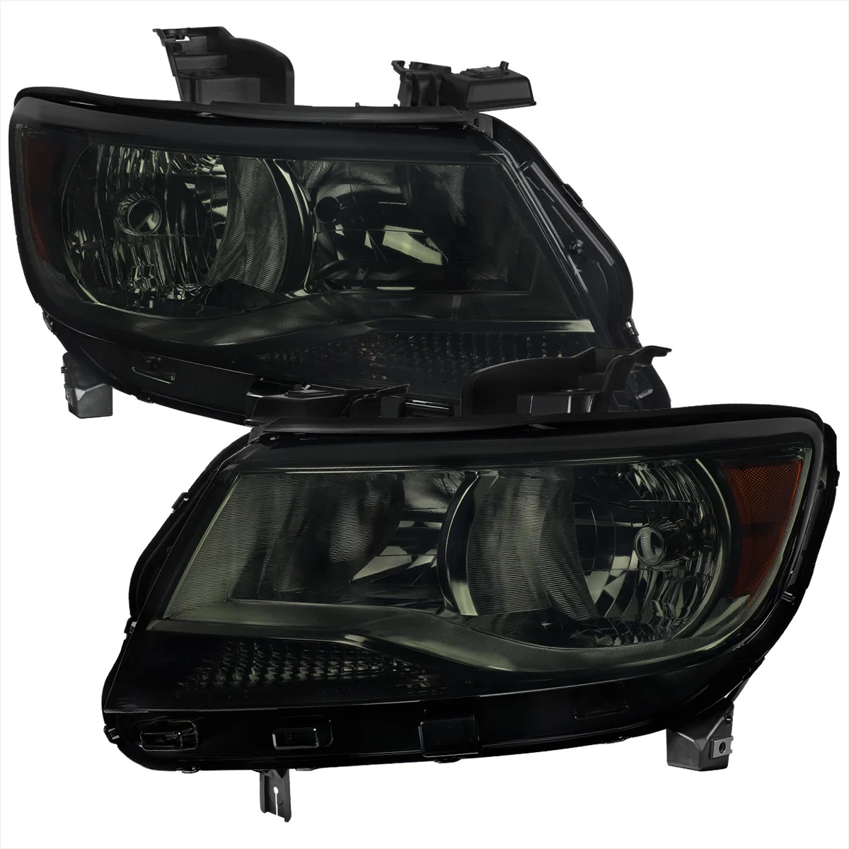 Fits 2015-2022 Chevrolet Colorado Factory Headlights (Chrome Housing / Smoked Lens)
