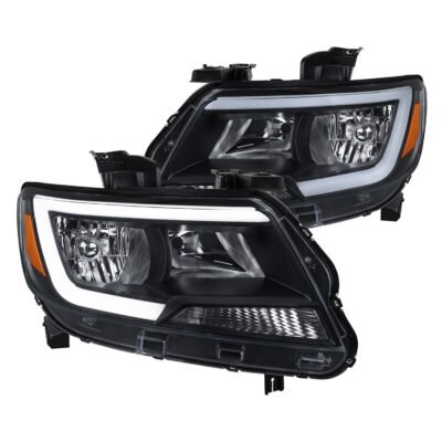 Fits 2015-2022 Chevrolet Colorado Factory Style Headlights with Sequential Switchback LED Bar Turn Signal (Black Housing / Clear Lens)
