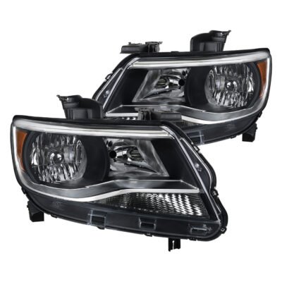 Fits 2015-2022 Chevrolet Colorado Factory Style Headlights (Black Chrome Housing / Clear Lens)