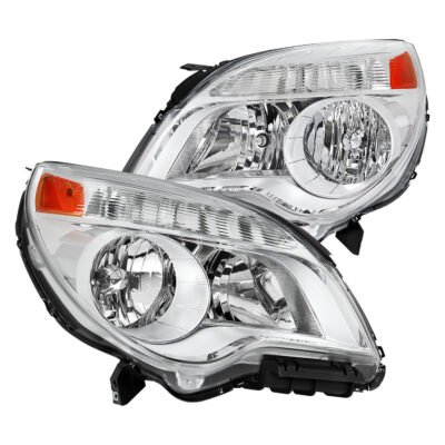 Fits 2010–2015 Chevrolet Equinox Factory Style Headlights (Chrome Housing / Clear Lens)