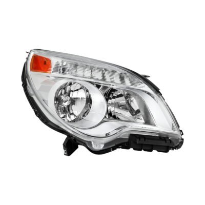 Fits 2010–2015 Chevrolet Equinox Driver Side Factory Style Headlight (Chrome Housing / Clear Lens)