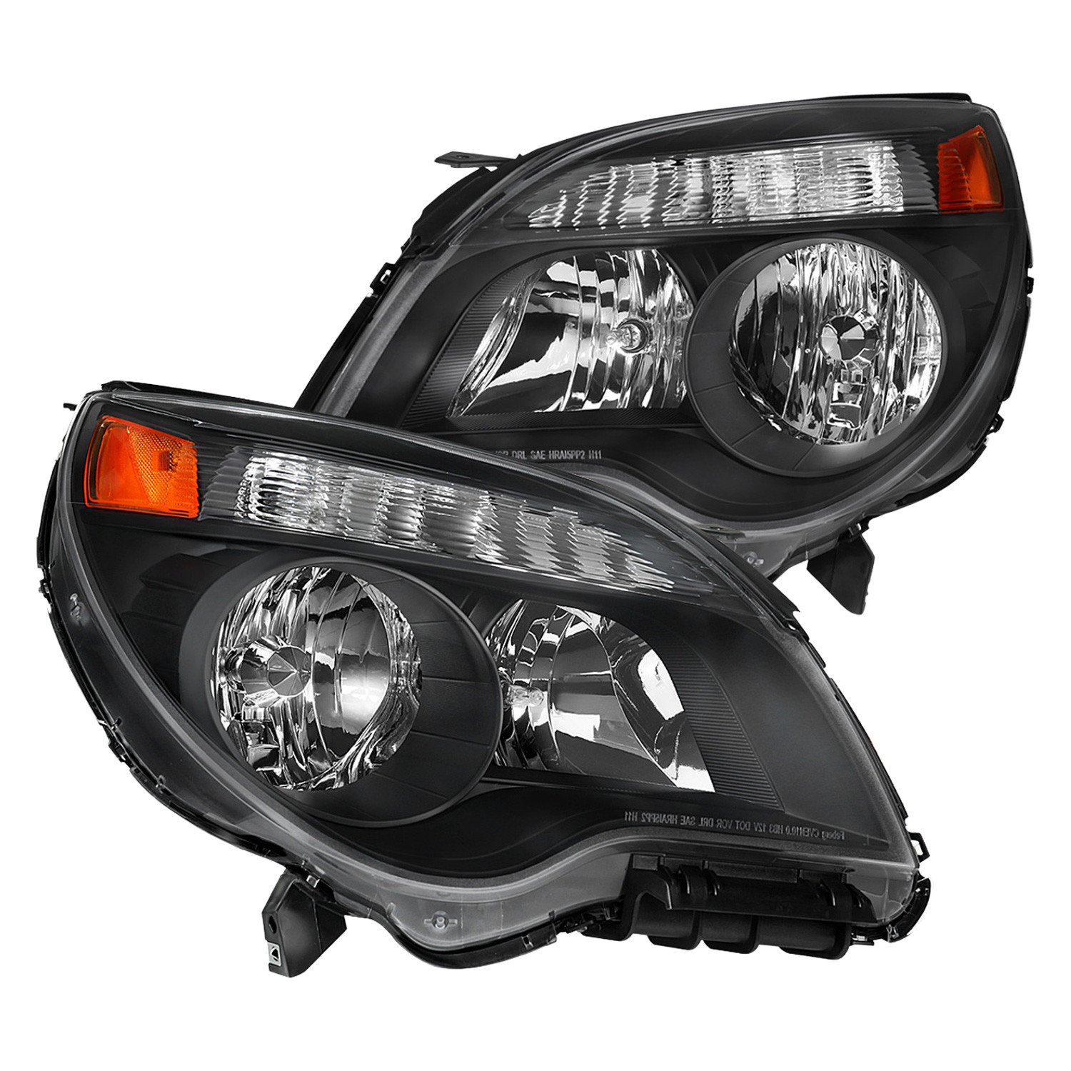 Fits 2010–2015 Chevrolet Equinox Factory Style Headlights (Matte Black Housing / Clear Lens)