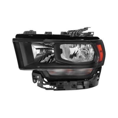 Fits 2019-2024 Dodge Ram 2500 3500 Factory Style Crystal Headlight - Driver Side Only (Black Housing / Clear Lens)