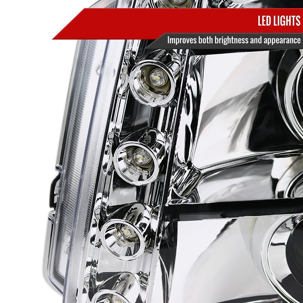 Fits 2007-2014 GMC Yukon/Yukon XL 1500/2500 Projector Headlights (Chrome Housing/Clear Lens) - Image 10