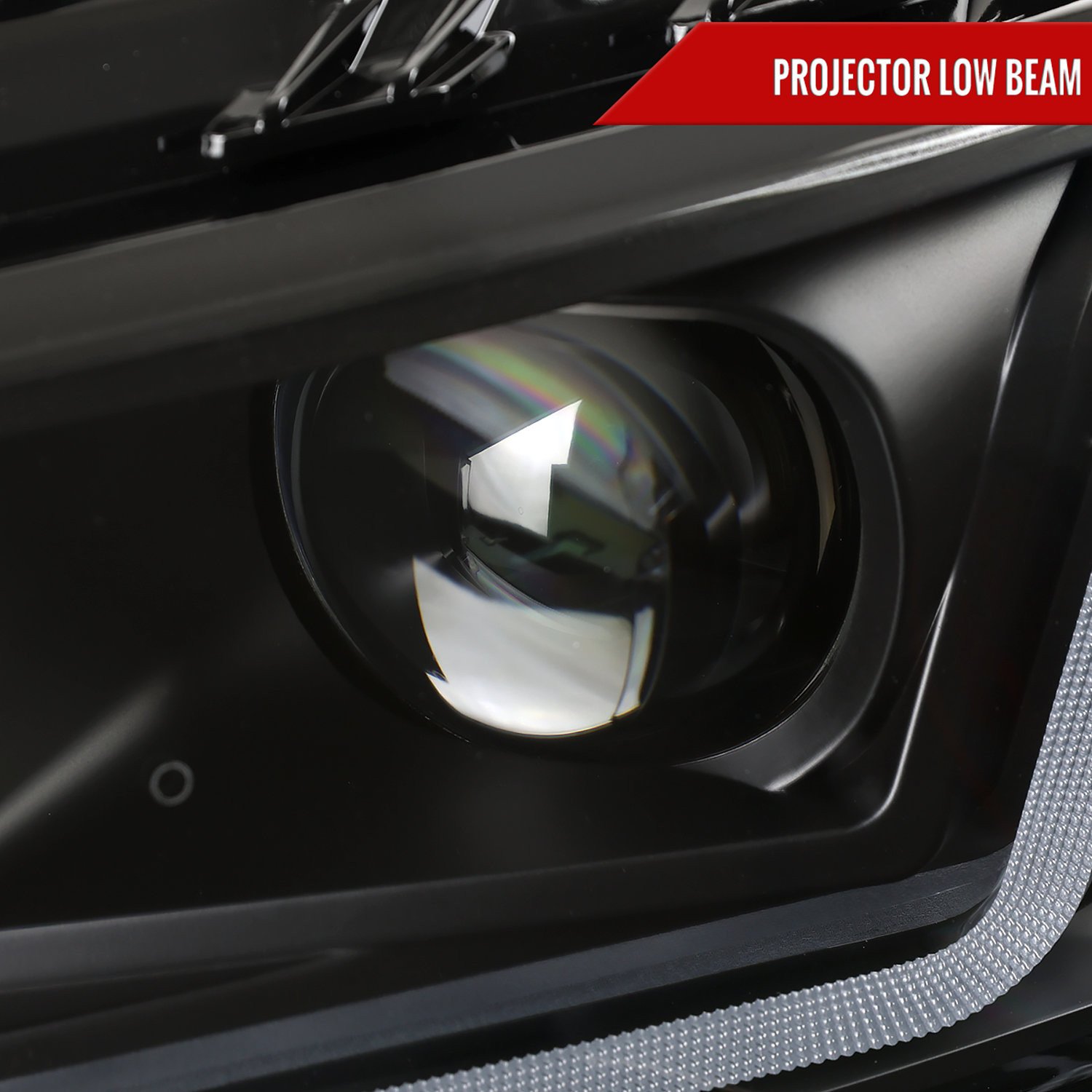 Fits 2014-2020 Chevy Impala LED DRL Sequential Projector Headlights (Matte Black Housing / Clear Lens) - Image 6