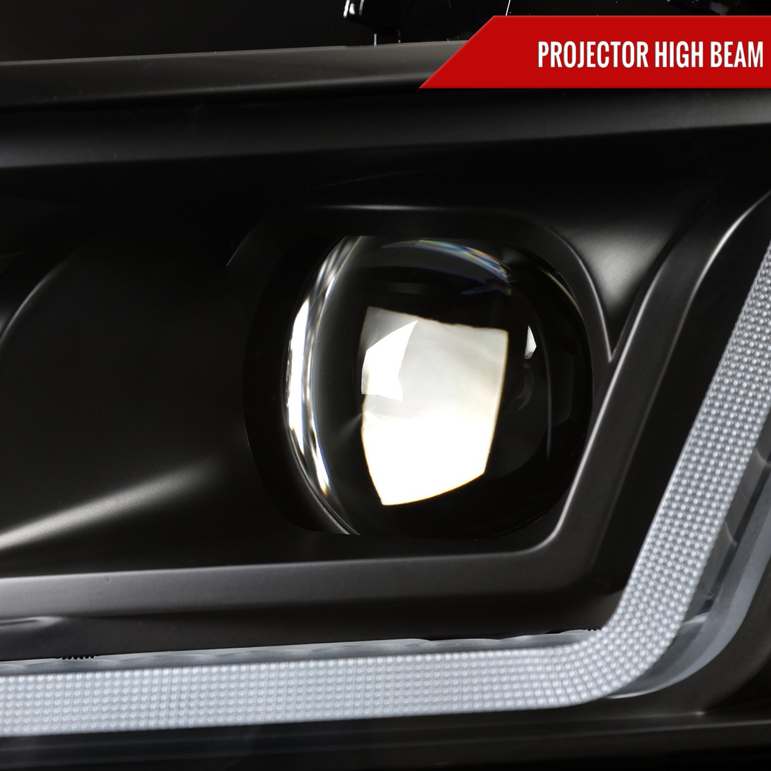 Fits 2014-2020 Chevy Impala LED DRL Sequential Projector Headlights (Matte Black Housing / Clear Lens) - Image 5