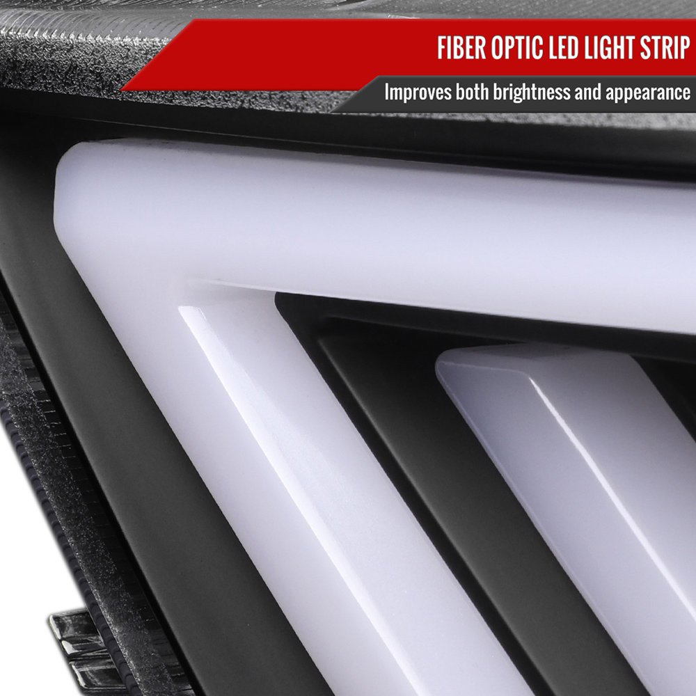 Fits 2015-2017 Ford Mustang HID-Type LED Sequential Turn Signal Projector Headlights (Matte Black Housing/Clear Lens) - Image 5