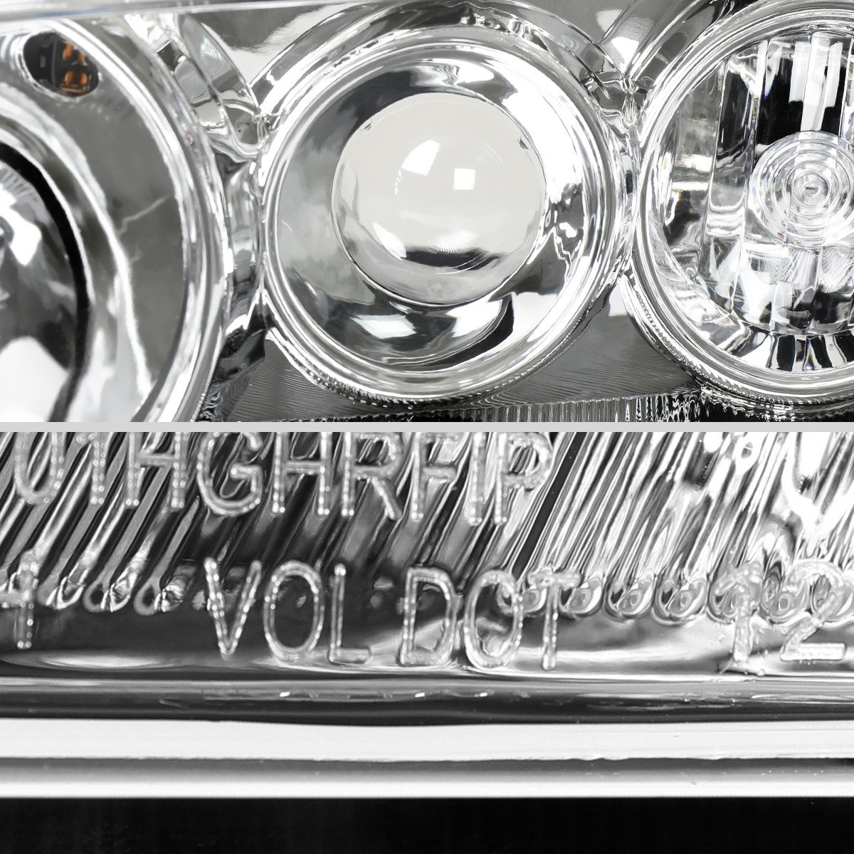 Fits 2003-2005 Mazda 6 Factory Style Projector Headlights (Chrome Housing/Clear Lens) - Image 4