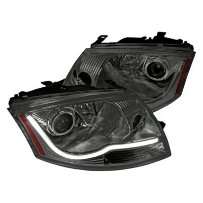 Fits 1999-2006 Audi TT LED Bar Projector Headlights (Chrome Housing/Smoked Lens)