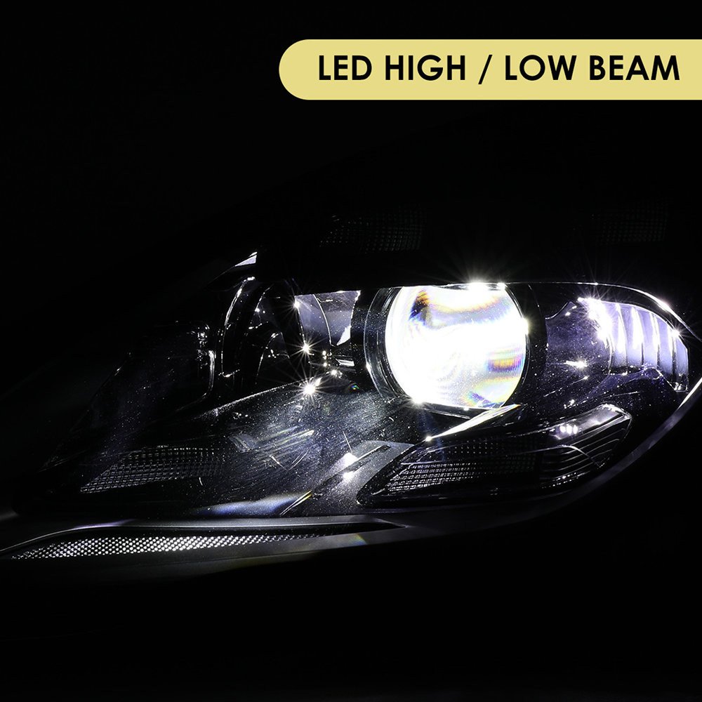Fits 2010-2013 Porsche Panamera 970.1 LED Projector w/ DRL Headlights (Matte Black Housing / Glossy Black Accents / Clear Lens) - Image 5