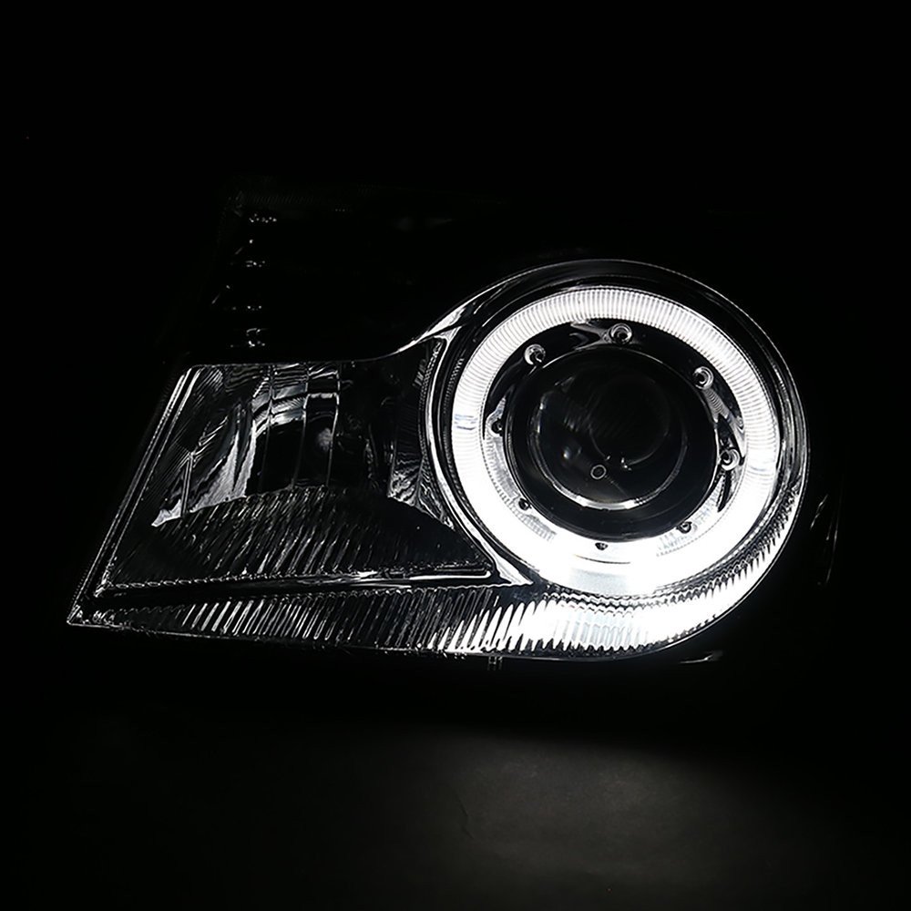 Fits 1998-2000 Ford Ranger Halo Projector Headlights (Chrome Housing/Smoked Lens) - Image 12