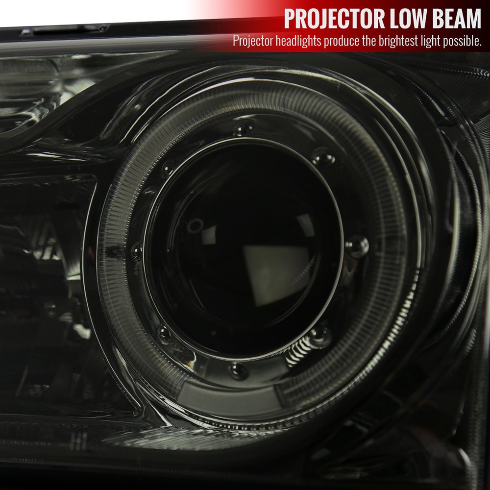 Fits 1998-2000 Ford Ranger Halo Projector Headlights (Chrome Housing/Smoked Lens) - Image 11