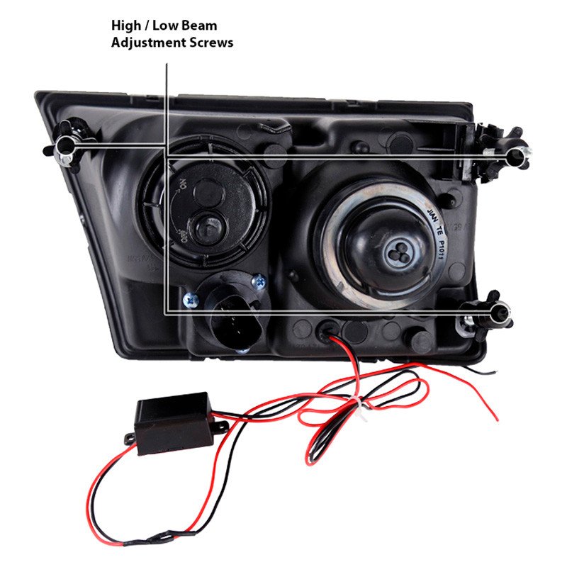 Fits 1998-2000 Ford Ranger Halo Projector Headlights (Chrome Housing/Smoked Lens) - Image 4
